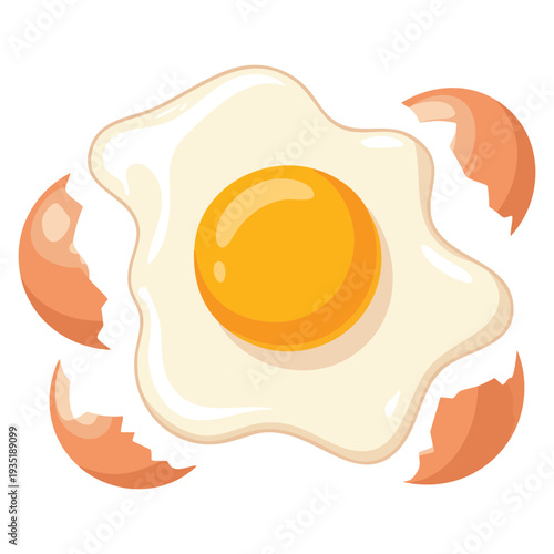 Flat broken egg icon vector illustration for web isolated on white background cracked food symbol design