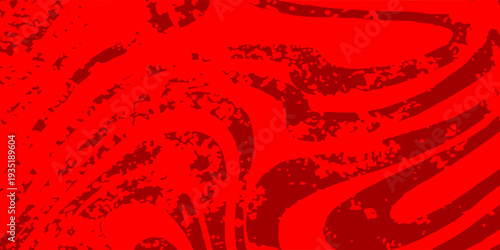 Bold red grunge abstract background with dynamic brush strokes and splatter texture.