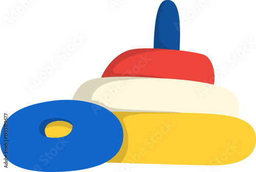Colorful Stacking Toy Icon