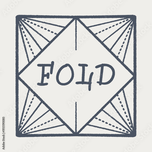 Fold Origami Tile Illustration