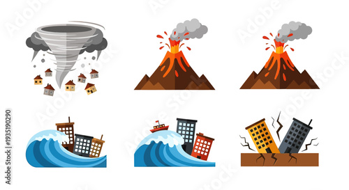 Natural Disasters Tornado Hurricane Volcano Earthquake.