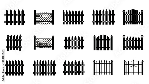 Collection of various fence designs.