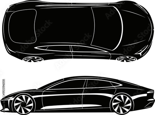 Futuristic Car Silhouettes