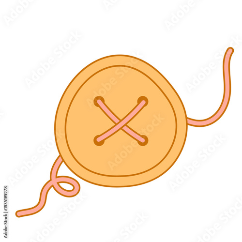 Sewing Button with Thread