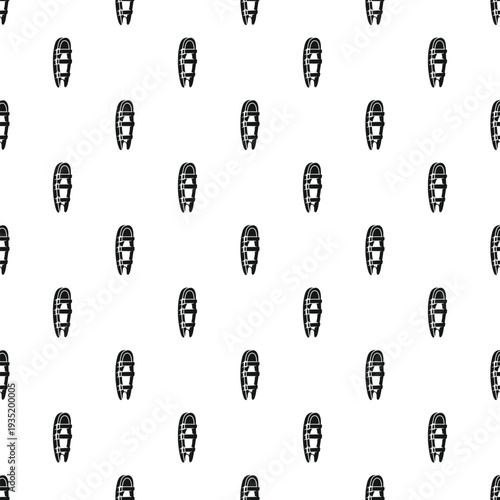 Seamless pattern featuring a repeating black inflatable boat design on white