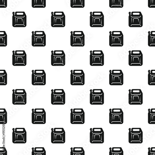 Jerry cans forming a seamless pattern, symbolizing fuel, energy, and transportation