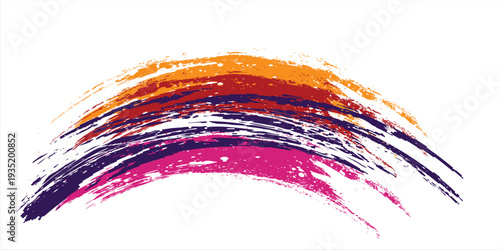 Colorful watercolor hand drawn paper texture torn splatter banner. Wet brush painted spots and strokes abstract vector illustration