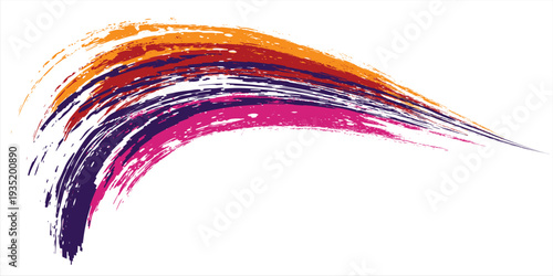 Colorful watercolor hand drawn paper texture torn splatter banner. Wet brush painted spots and strokes abstract vector illustration