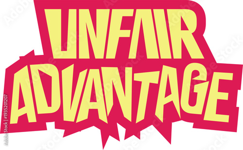 Unfair advantage Custom Typgraphy graphic design logo
