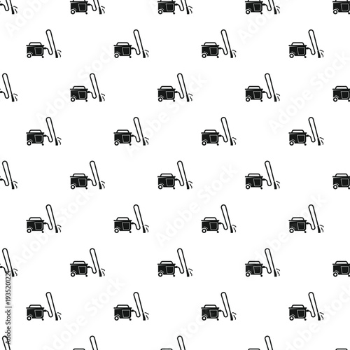 Vacuum cleaner device repeating across a white background illustrating cleaning and domestic tasks