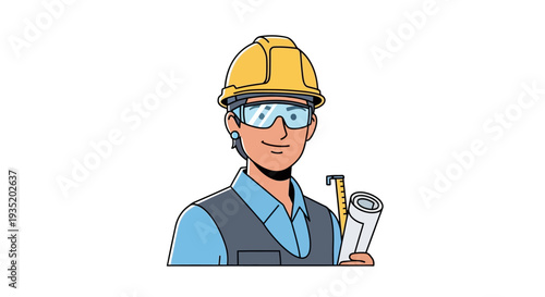 A professional young woman in business attire sits at a modern office desk while smiling warmly and working on her sleek laptop in a bright corporate environment