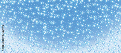 Blue Glitter Sparkle Background with Soft Light Bokeh