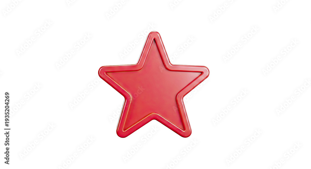 Obraz premium 3D Red Star Icon