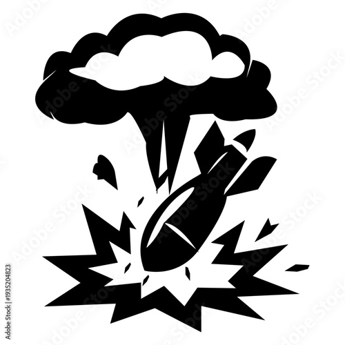 missile silhouette icon design template
