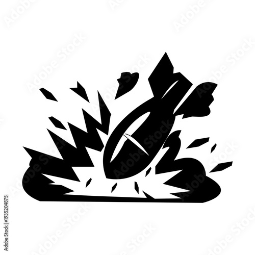 missile silhouette icon design template