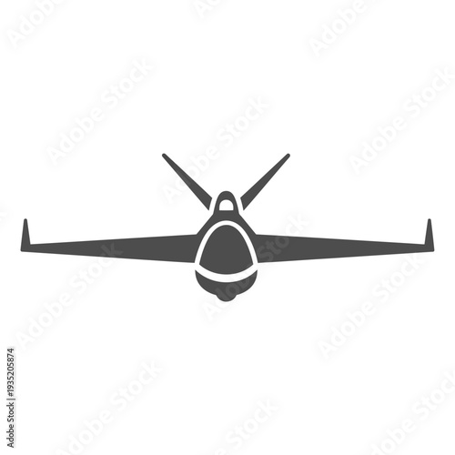 Silhouette of a Futuristic Aircraft or Drone in Flight