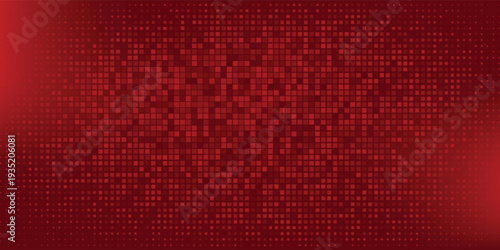 Red diagonal geometric shape with halftone. Modern fiber textured vector.