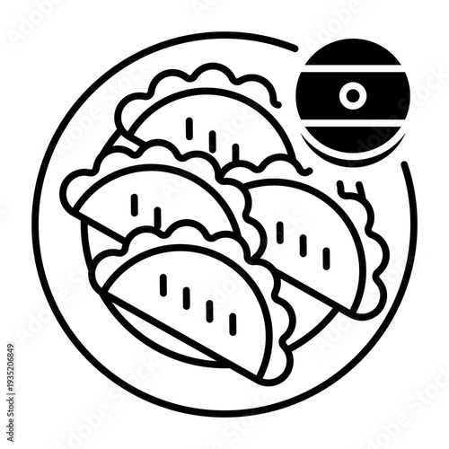 This Gujiya icon is suitable for Holi Indian Festival.