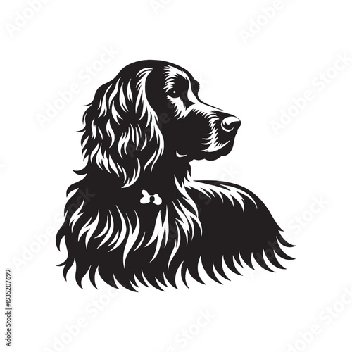 Irish Setter Dog Outline Vector – Minimalist Purebred Dog Silhouette Logo Design - Irish Setter Dog Silhouette.