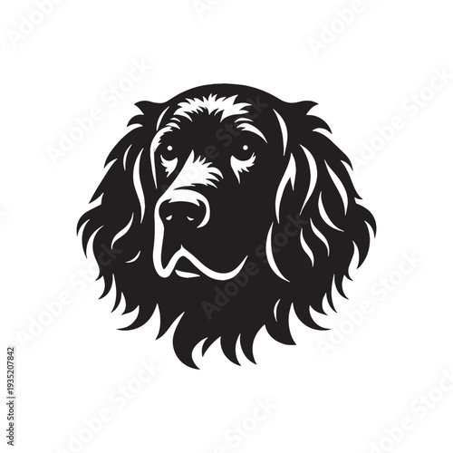Irish Setter Dog Outline Vector – Minimalist Purebred Dog Silhouette Logo Design - Irish Setter Dog Silhouette.