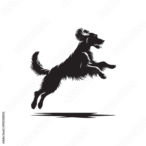 Irish Setter Dog Outline Vector – Minimalist Purebred Dog Silhouette Logo Design - Irish Setter Dog Silhouette.