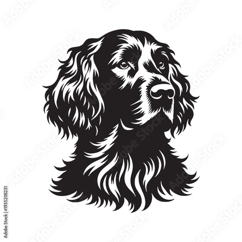 Irish Setter Dog Outline Vector – Minimalist Purebred Dog Silhouette Logo Design - Irish Setter Dog Silhouette.