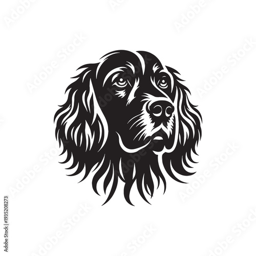 Irish Setter Dog Outline Vector – Minimalist Purebred Dog Silhouette Logo Design - Irish Setter Dog Silhouette.