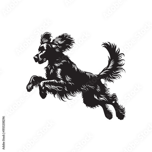 Irish Setter Dog Outline Vector – Minimalist Purebred Dog Silhouette Logo Design - Irish Setter Dog Silhouette.