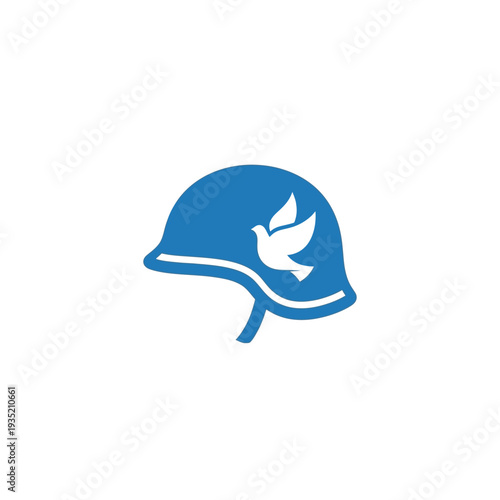 Symbol of peace and hope a military helmet adorned with a dove, representing a call for global ceasefire and an end to conflict