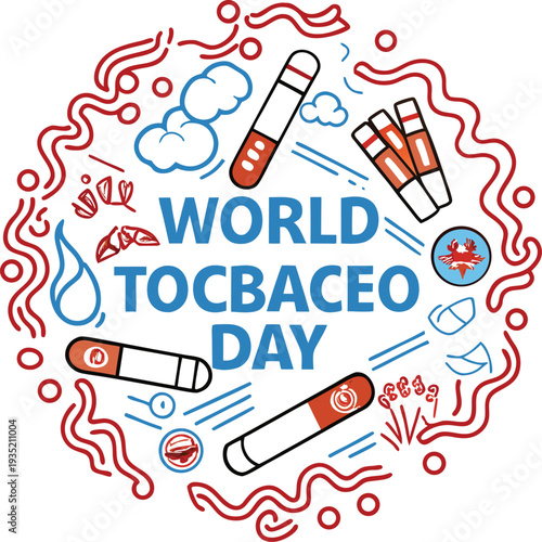 Adobe Illustrator Artwork  National Non-smoking Week design with a cigarette and NO sign. Vector illustration
