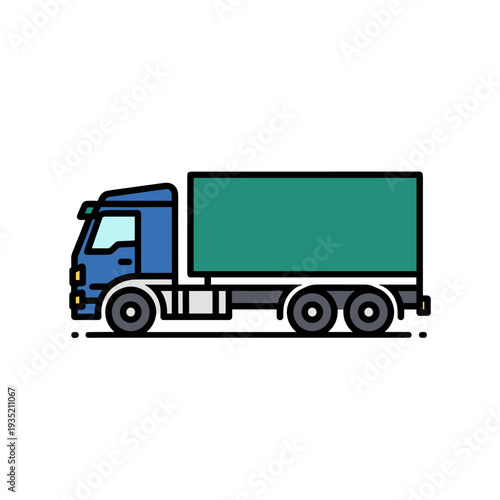 Delivery Truck Icon Commercial Vehicle Cargo Transport