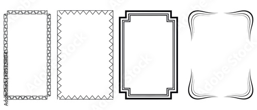 Collection of ornate rectangular frame designs and bordersCollection of ornate rectangular frame designs and borders