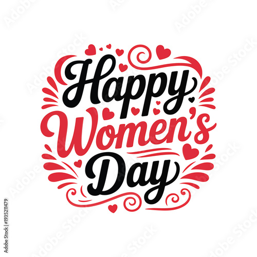 A vibrant stylized illustration celebrating international women s day with decorative elements