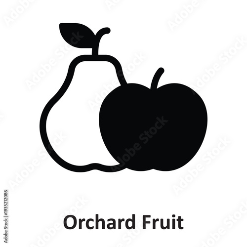  Orchard Fruit Vector Icon which can easily modify or edit