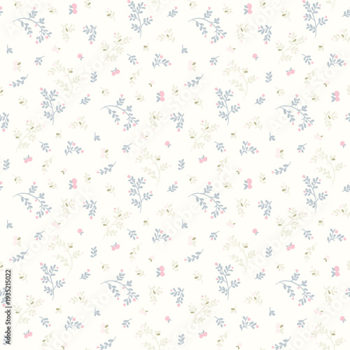Flower pattern, ditsy Seamless floral pattern, small little soft flower background. Flower repeat pattern. fabric print,  surface design. Ditsy floral for home textile, wallpaper, fabric, fashion