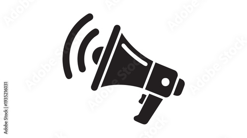 Loudspeaker icon symbolizing announcement or public speaking in vector graphic design