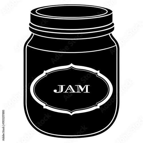 Glass jars of jam and honey on white background