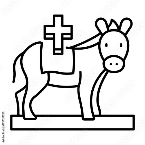 This Donkey icon is suitable for Christian Events, etc