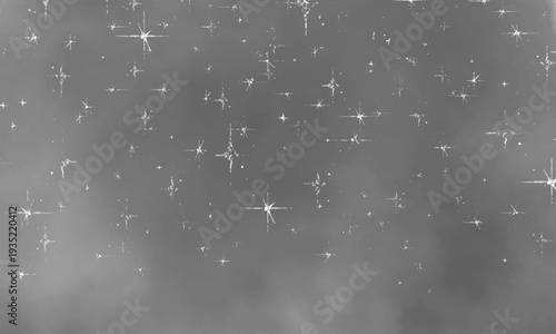 グレーの柔らかい水彩星空背景