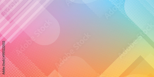 Abstract Colorful Pastel Gradient Geometric Background With Soft Shapes For Design And Web eps10