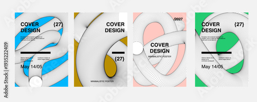 Posters with silhouette minimalistic basic figures, extraordinary graphic assets of geometrical shapes. Modern minimal colorfull print.	
