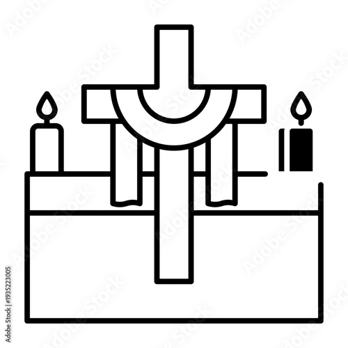 This Cross icon is suitable for Christian Events, etc