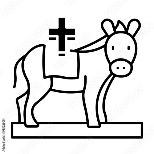 This Donkey icon is suitable for Christian Events, etc