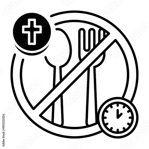 This Fasting icon is suitable for Christian Events, etc