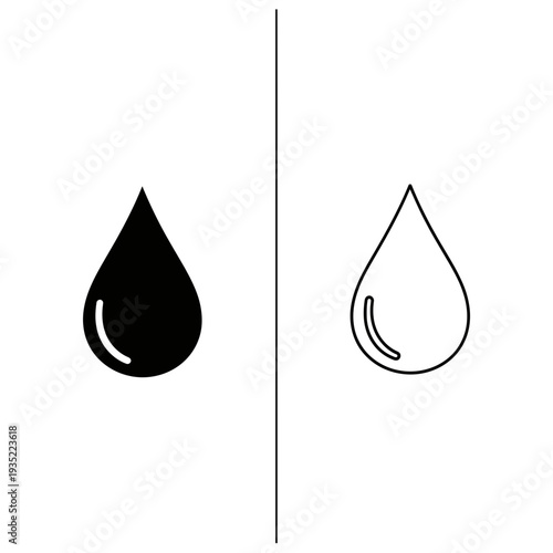 Water drop icon representing liquid, purity, or hydration