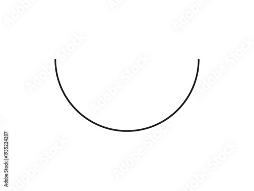 Half Circle Outline, Semicircle Arc, Bottom Arc