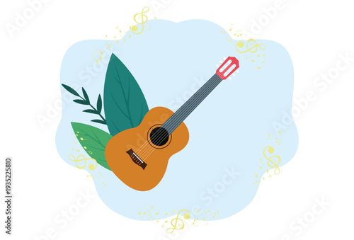 Guitar Concept Illustration Vector Style