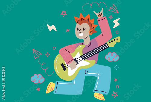 Indie Concept Illustration Vector Style