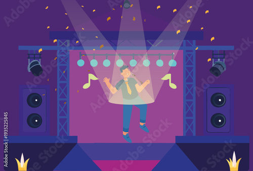 Karaoke Concept Illustration Vector Style