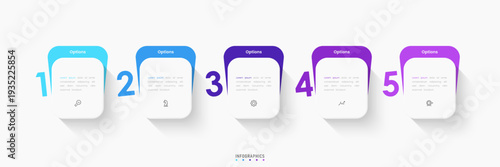 Vector Infographic label design template with icons and 5 options or steps. Can be used for process diagram, presentations, workflow layout, banner, flow chart, info graph.